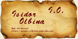 Isidor Olbina vizit kartica